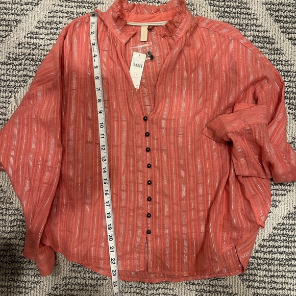 Anthropologie Pilcro oversized Boho Cottage blouse - Picture 6 of 14